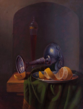 Still life with flute glass