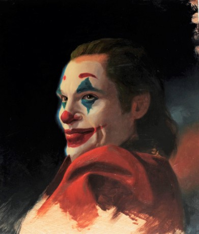 Joker - Oil on ACM panel 35 x 30 cm