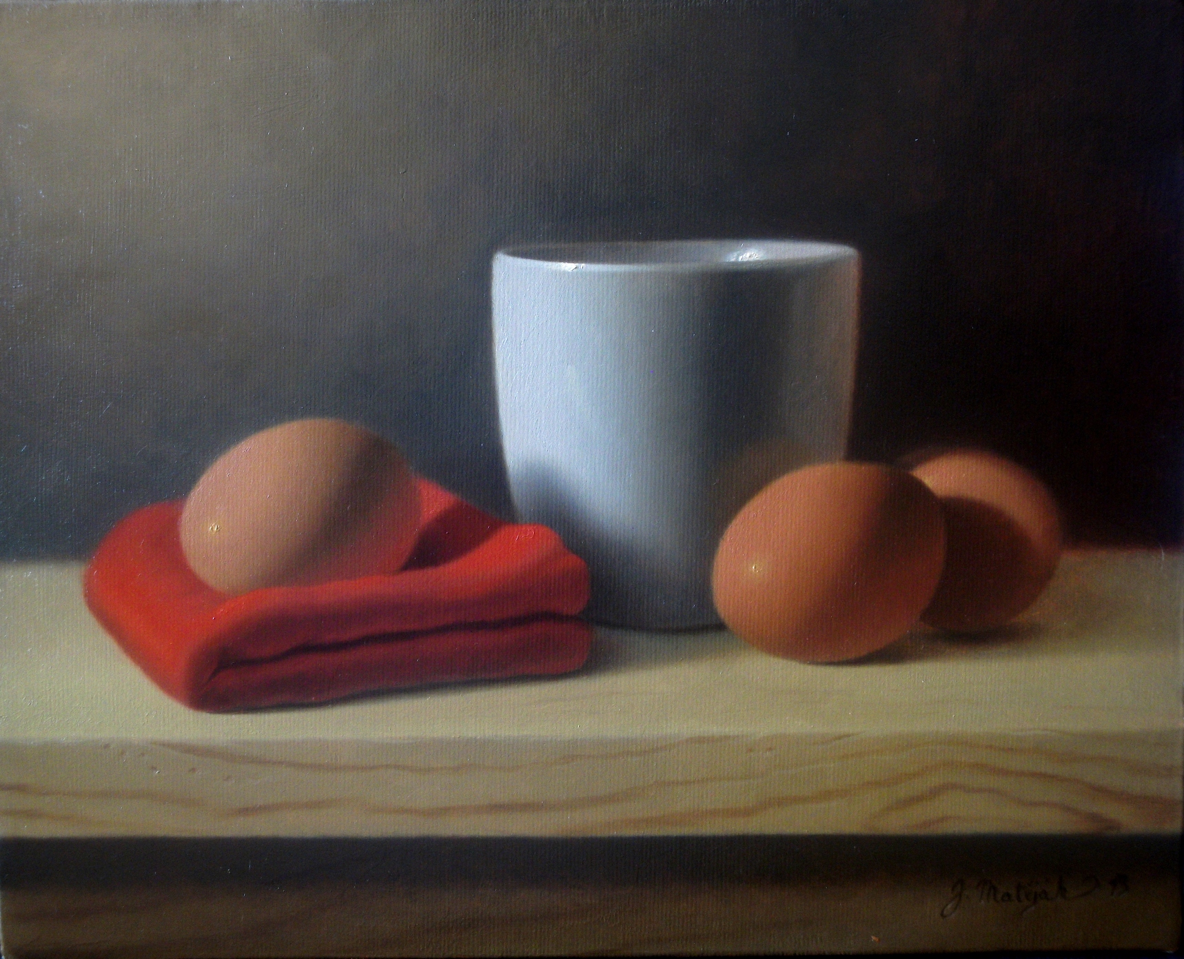 egg on red