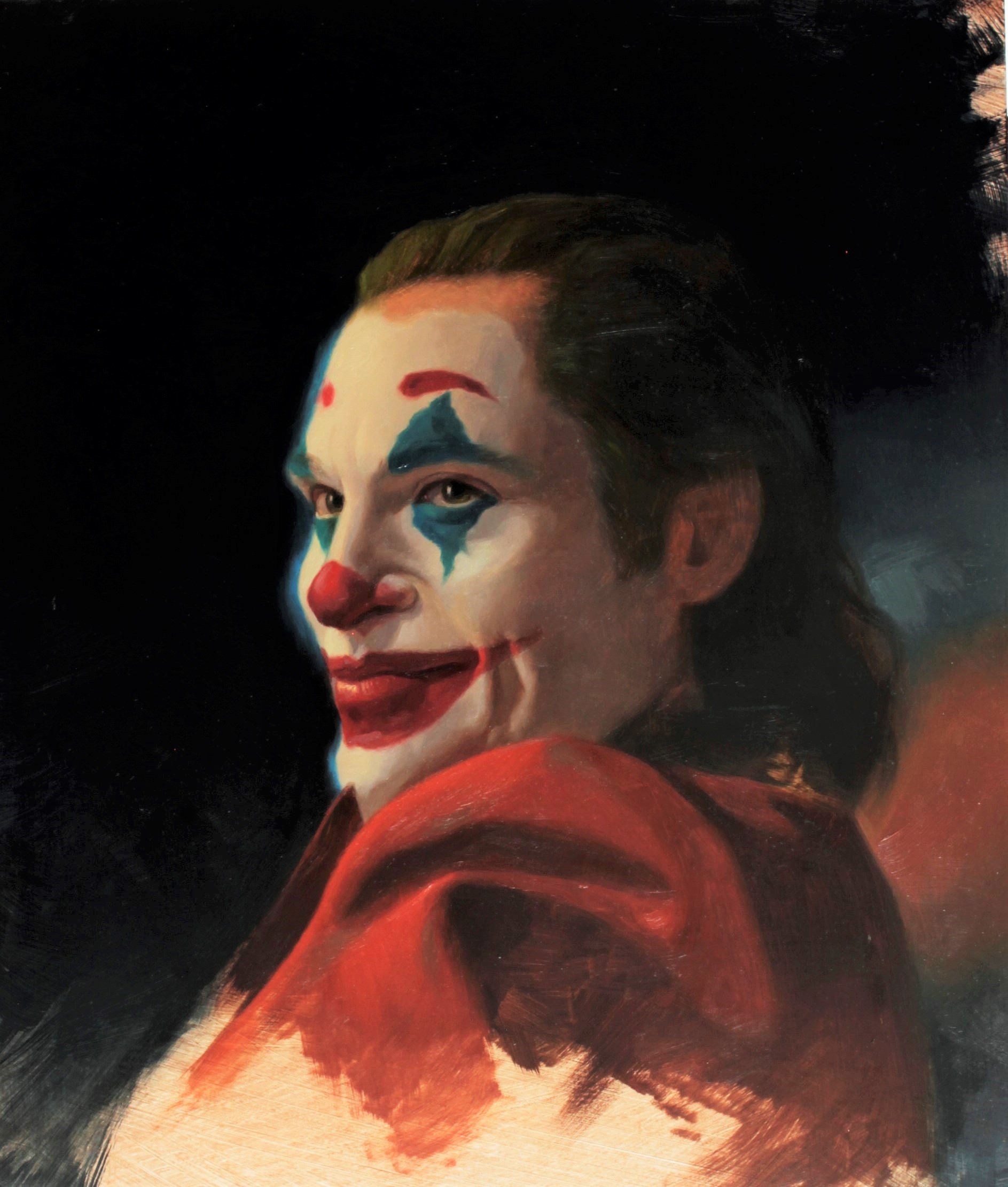 Joker - Oil on ACM panel 35 x 30 cm