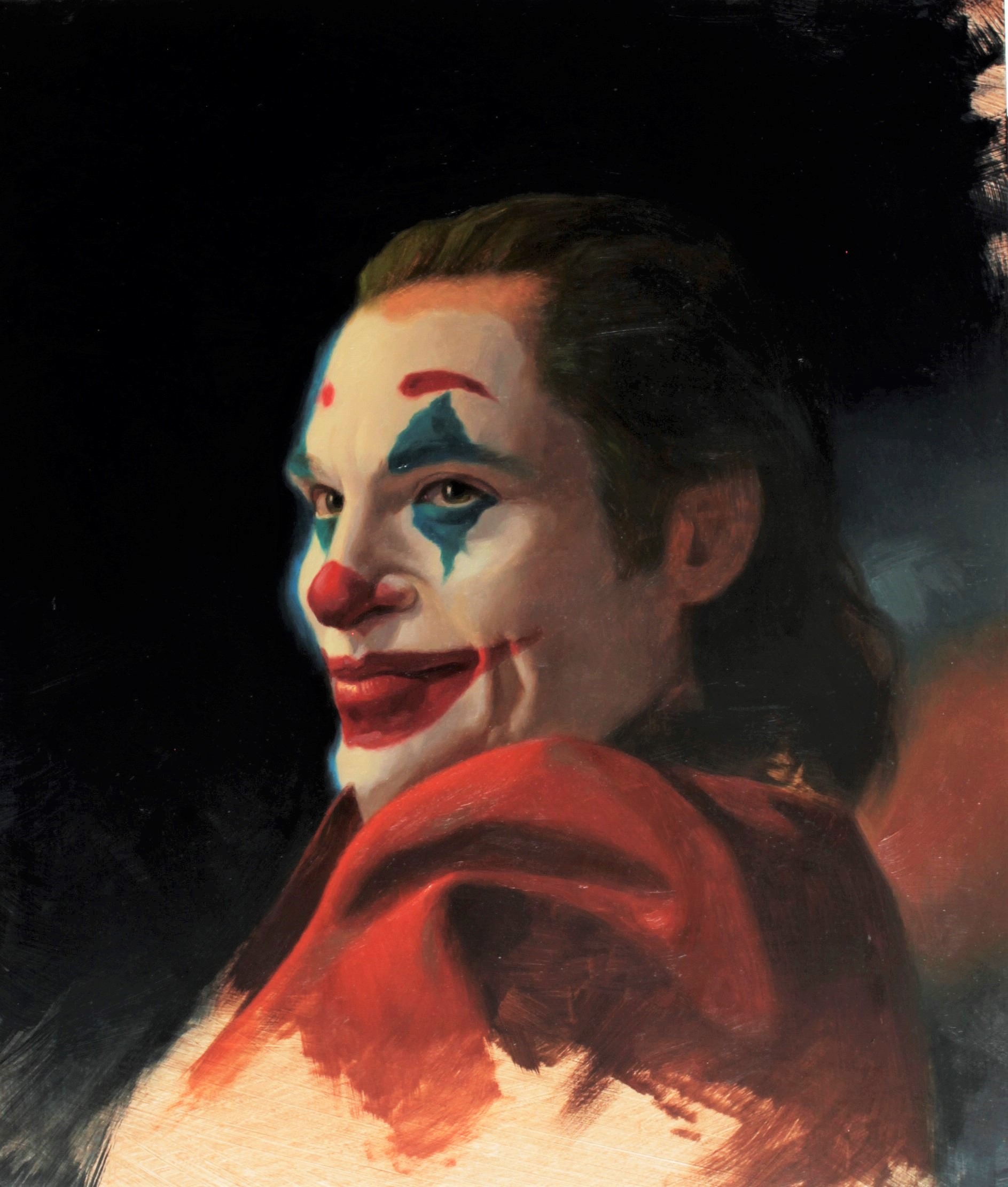 Joker - Olej na ACM panelu 35 x 30 cm